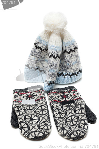 Image of Knitted mittens and nodding