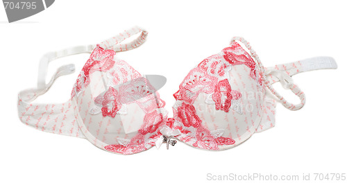 Image of Bra with red pattern