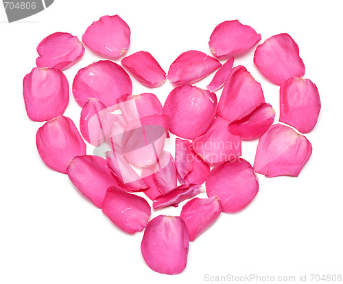 Image of Heart from petal of the rose