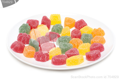 Image of Fruit jellies on plate
