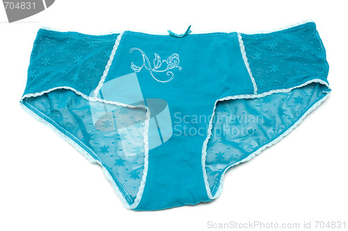 Image of Feminine underclothes, blue panties