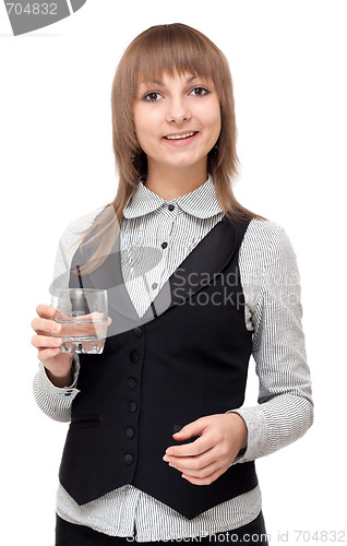 Image of Young girl with cup of water
