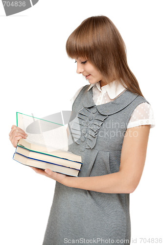 Image of Young girl reads book