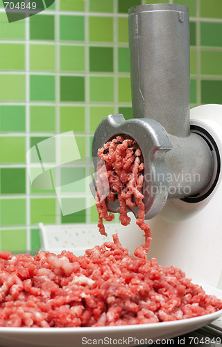 Image of Meat grinder on kitchen