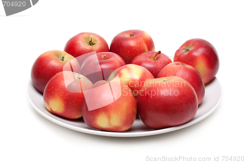 Image of Red apple on plate