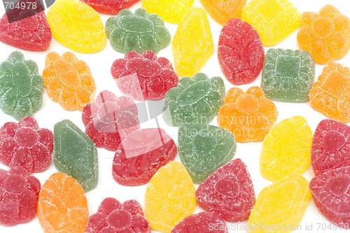 Image of Multicoloured fruit jellies