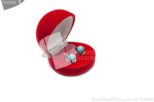 Image of Red box with earring