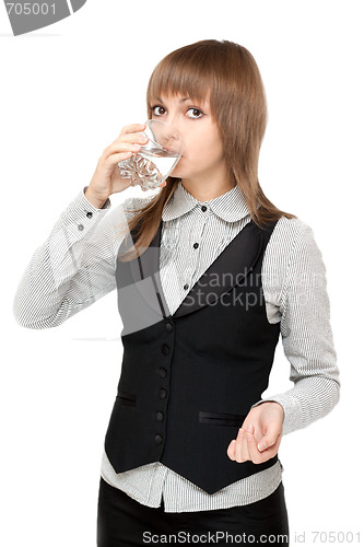 Image of Young girl to drink water