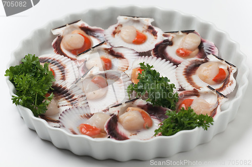 Image of Uncooked scallops