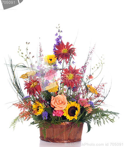 Image of Gift Basket Flower Bouquet