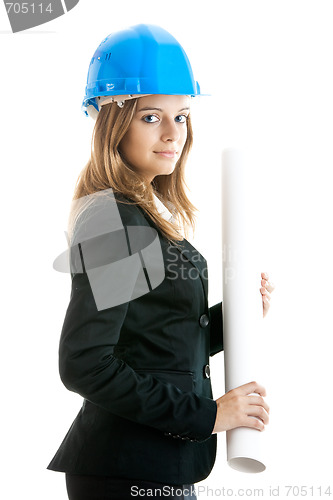Image of Beautiful female architect