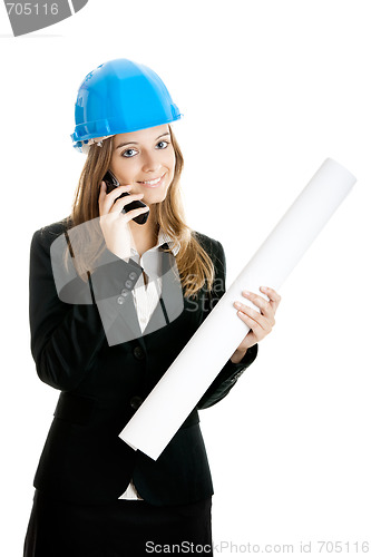 Image of Beautiful female architect