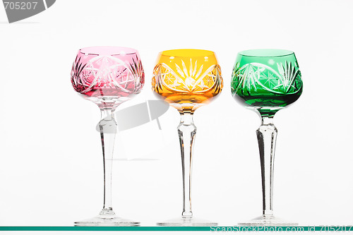 Image of Colored wineglasses