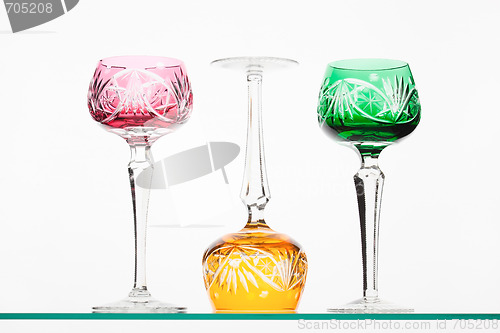 Image of Colored wineglasses