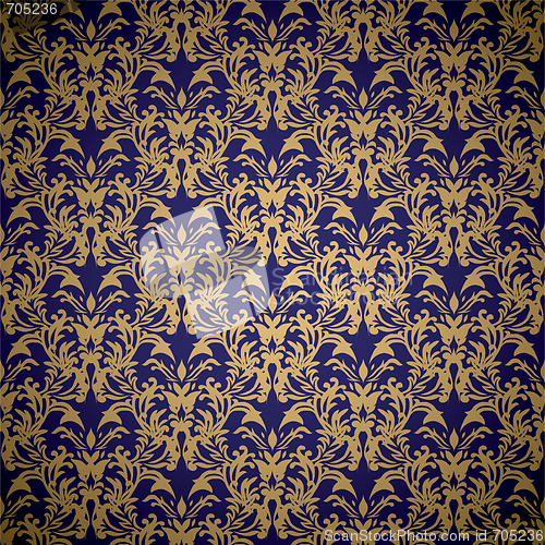 Image of floral royal wallpaper