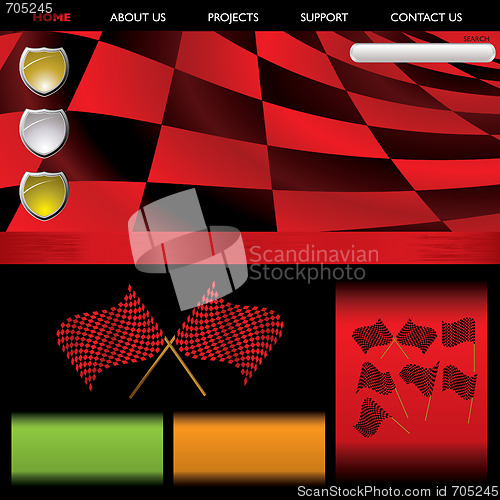 Image of formula racing red web