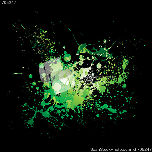 Image of dribble green splat