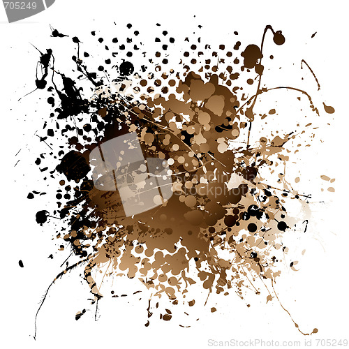 Image of brown ink splat