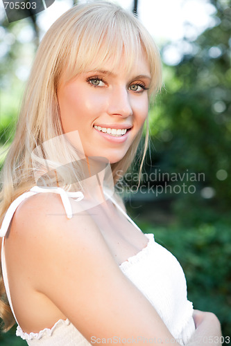 Image of Happy beautiful girl