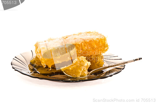 Image of Beer honey in honeycombs