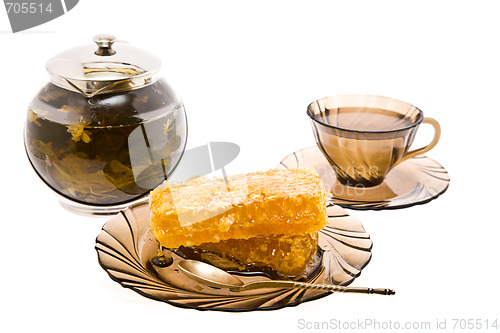 Image of Beer honey in honeycombs