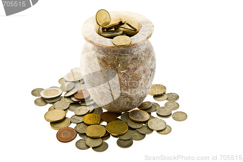 Image of Pot with money