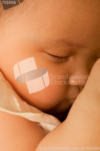 Image of Sleeping asian baby