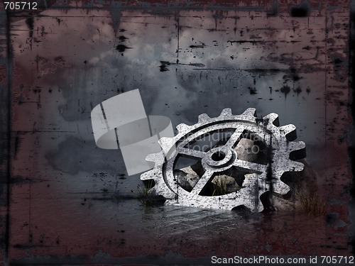 Image of grunge gear wheel