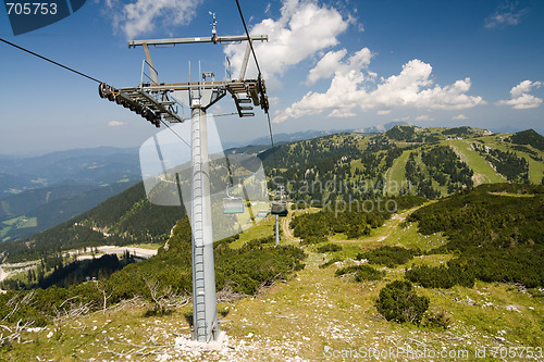 Image of pylon of cablecar in hochkar