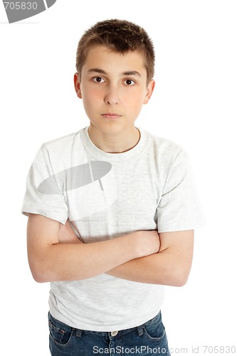 Image of Boy child arms crossed