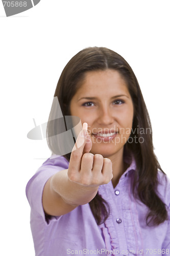 Image of Young Woman Offering A Pill