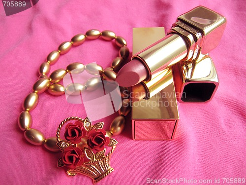 Image of Lipstick With Fashion Jewelry