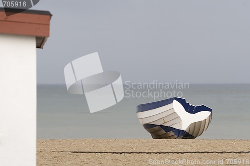 Image of Rowing boat by the sea