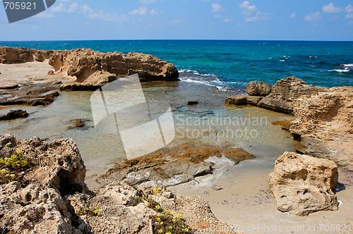 Image of Scenic sea coast lagoon landscape