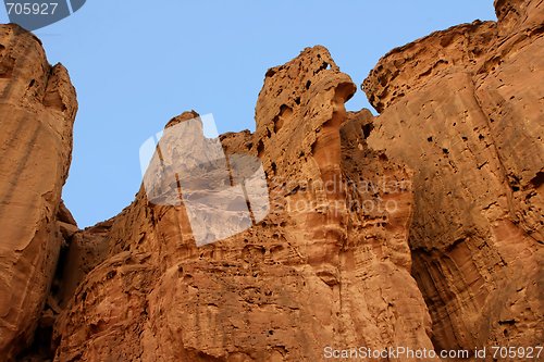 Image of Orange rocks of Solomon pillars in Timna national park in Israel 