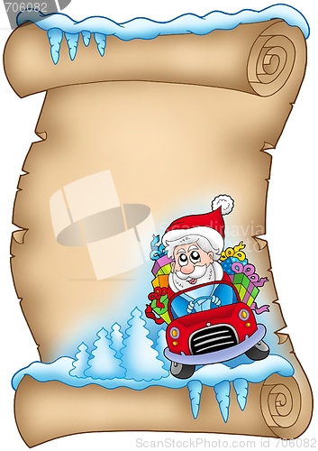 Image of Winter parchment with Santa Claus 3