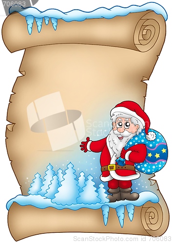 Image of Winter parchment with Santa Claus 4