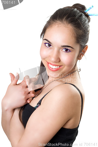 Image of Portrait of the smiling pretty girl. Isolated