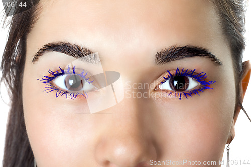 Image of Eyes of the young pretty girl. Isolated