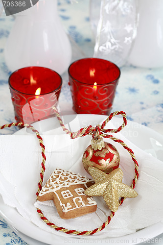 Image of Christmas table setting