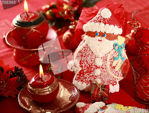 Image of Gingerbread Santa Claus for Christmas