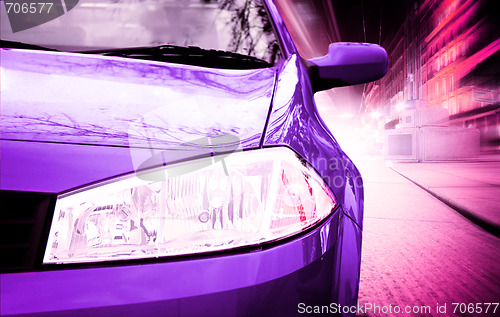 Image of Pink Sport Car - Front side