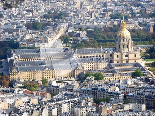 Image of Aerial view to Les Invalides at Paris
