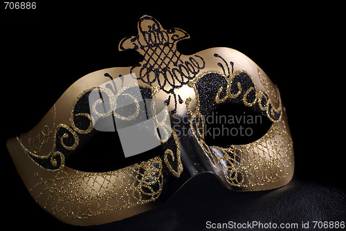 Image of Venetian Mask On Black