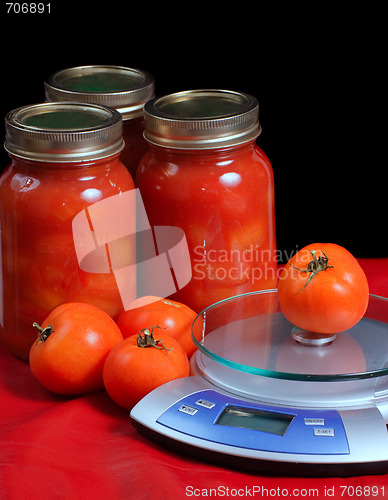 Image of Jars of Tomatoes