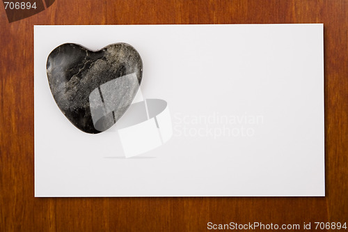 Image of Blannk Card with Stone Heart