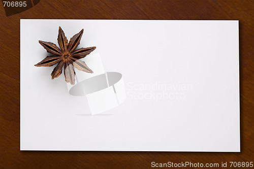 Image of Blank Card with Star Anis
