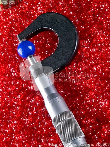 Image of Micrometer with Beads and Balls