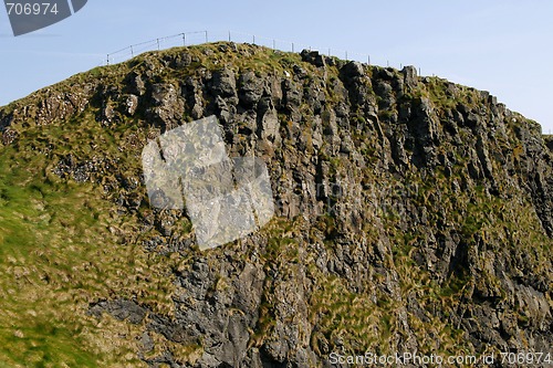 Image of Rocky grassy green hill, Northern Ireland