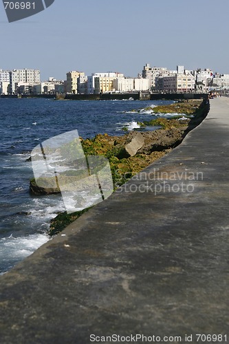 Image of Colonial city of Havana and it's seaside boulevard Malecon, Cuba